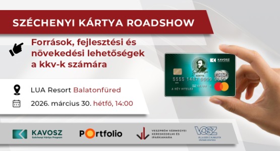 Széchenyi Kártya Roadshow 2026 - Források, fejlesztési és növekedési lehetőségek a kkv-k számára