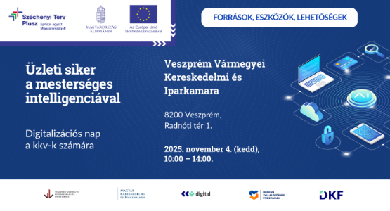 Üzleti siker a mesterséges intelligenciával - Digitalizációs nap a kkv-k számára Veszprémben