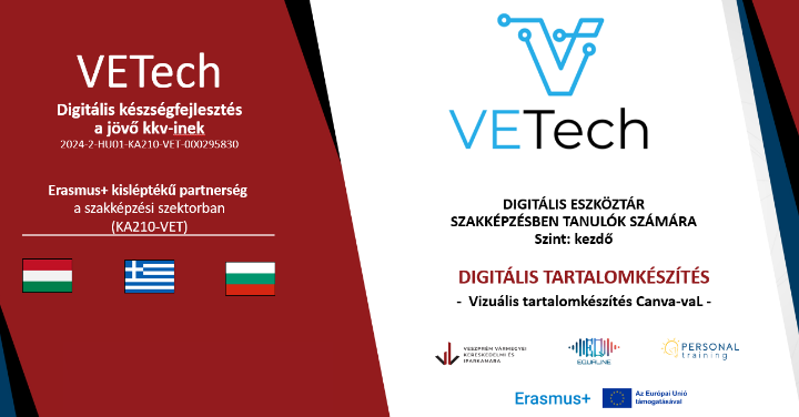 E-learning tananyag a szakképzésben tanulóknak a Canva-ról